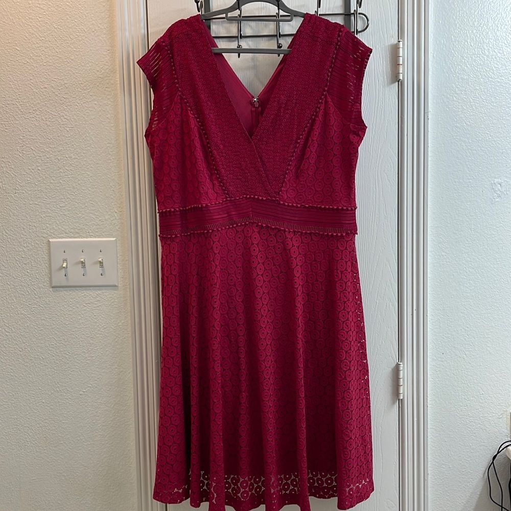 Burgundy dress from Lane Bryant
